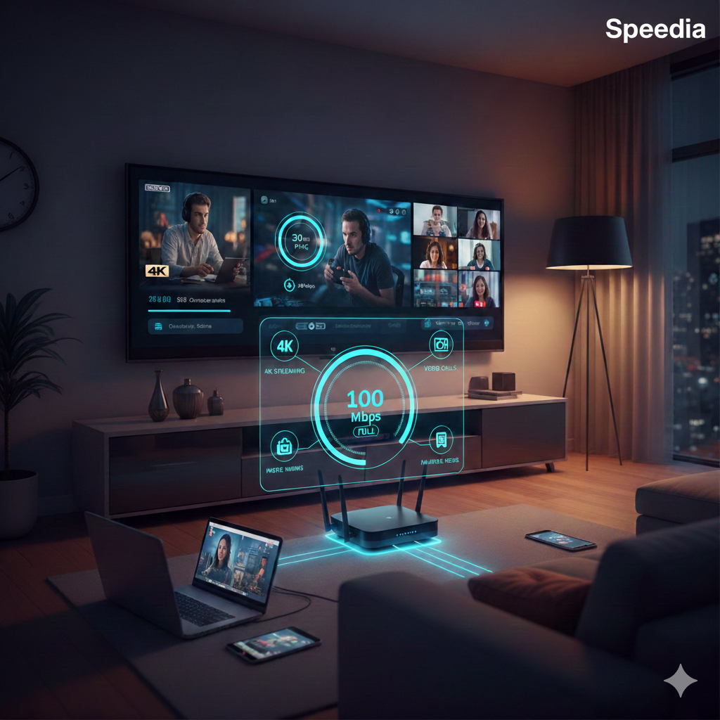 100 Mbps İnternet Yeterli mi? Kaç Kişiye Yeter, Oyun ve 4K İçin Uygun mu?