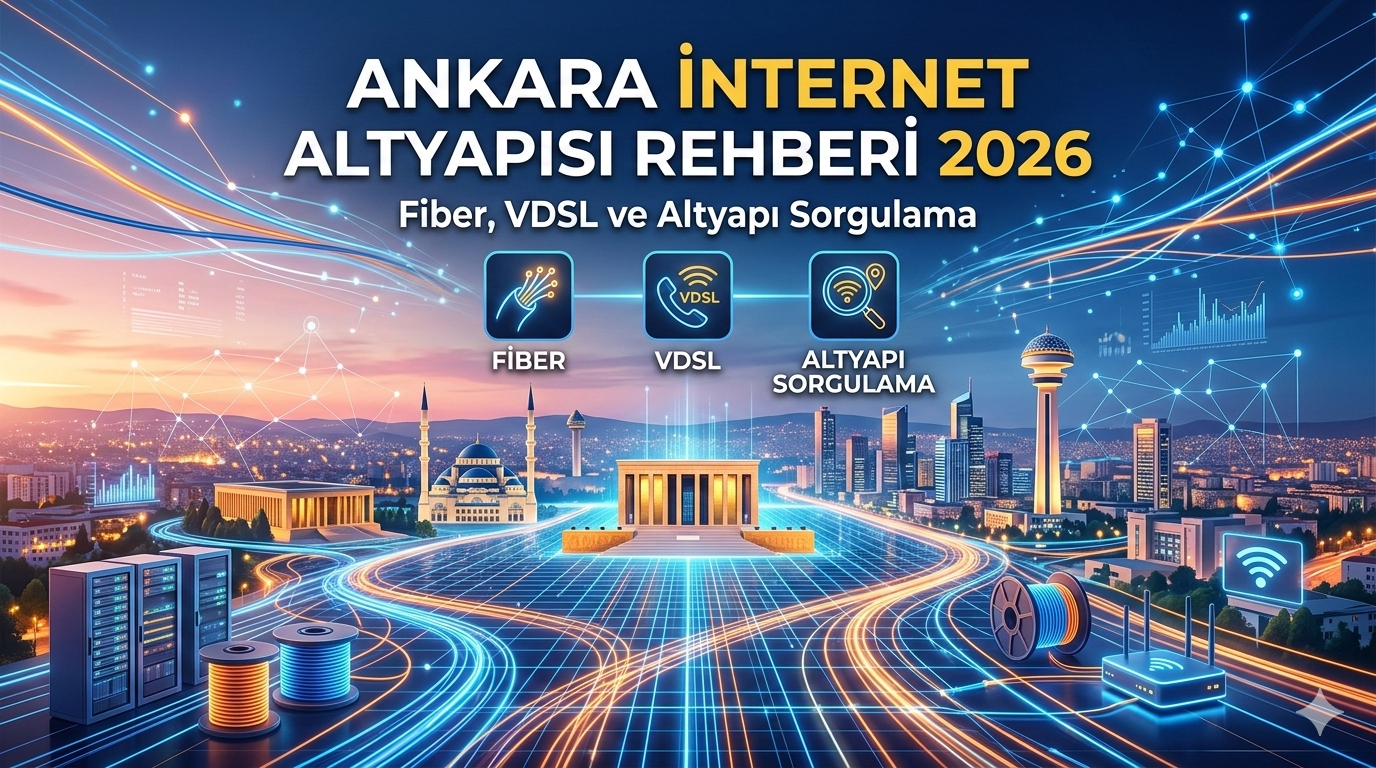 Ankara İnternet Altyapısı Rehberi 2026 | Fiber, VDSL ve Altyapı Sorgulama
