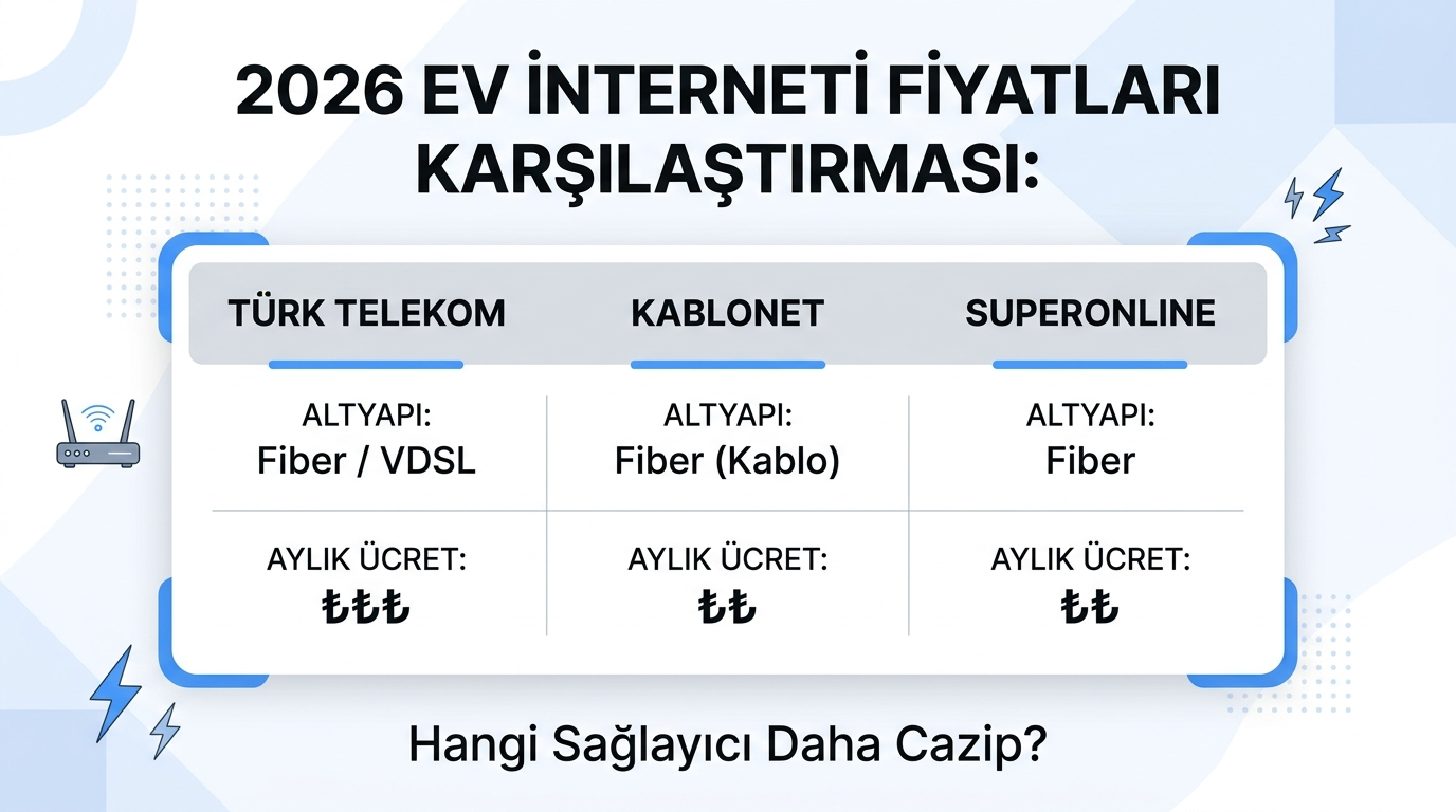 Türk Telekom, Kablonet, Superonline Karşılaştırma - Speedia