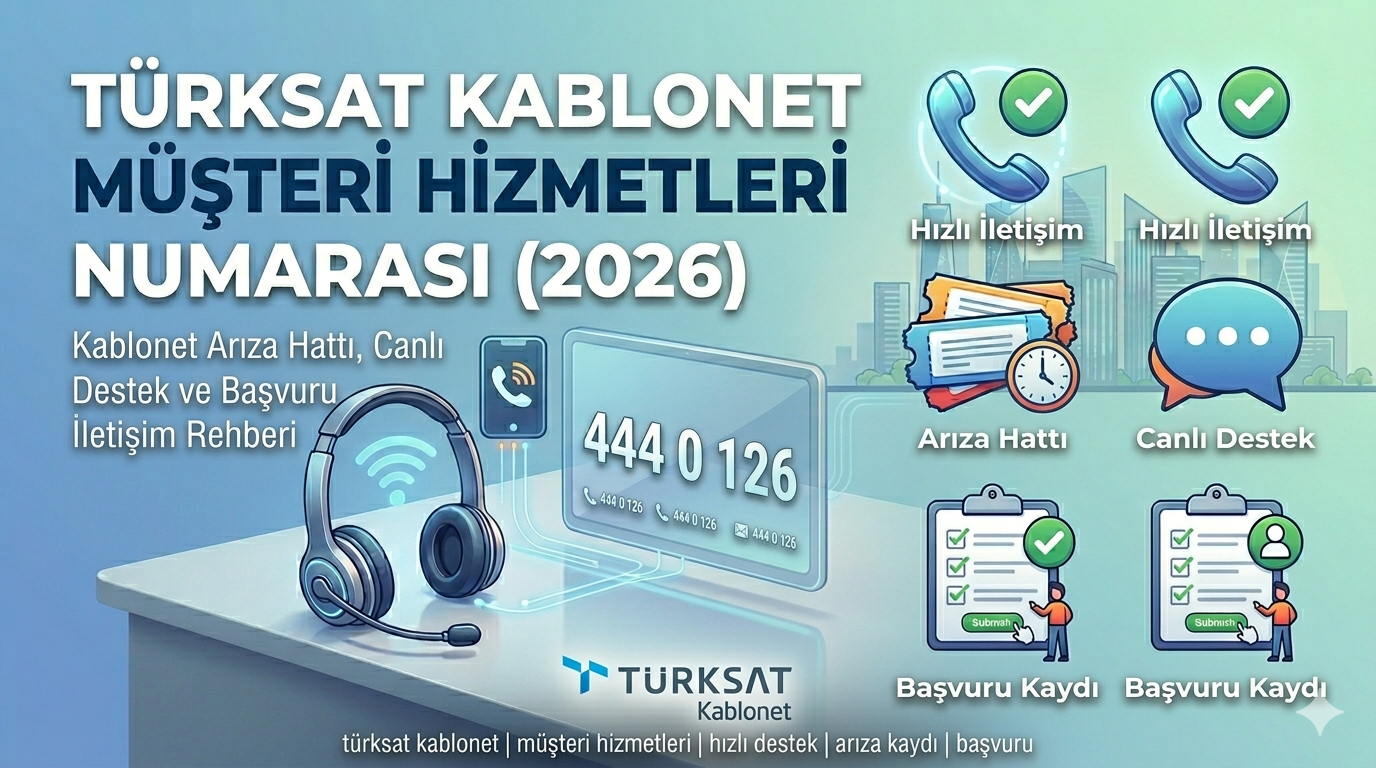 Türksat Kablonet Müşteri Hizmetleri Numarası 2026: Kablonet Arıza Hattı, Canlı Destek ve Başvuru İletişim Rehberi