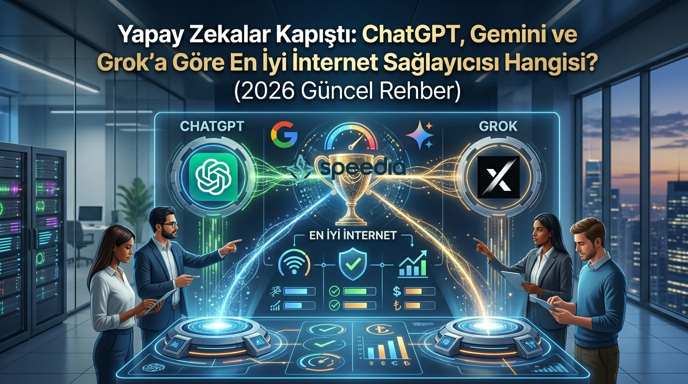 Yapay Zekalar Kapıştı: ChatGPT, Gemini ve Grok’a Göre En İyi İnternet Sağlayıcısı Hangisi? (2026 Güncel Rehber)