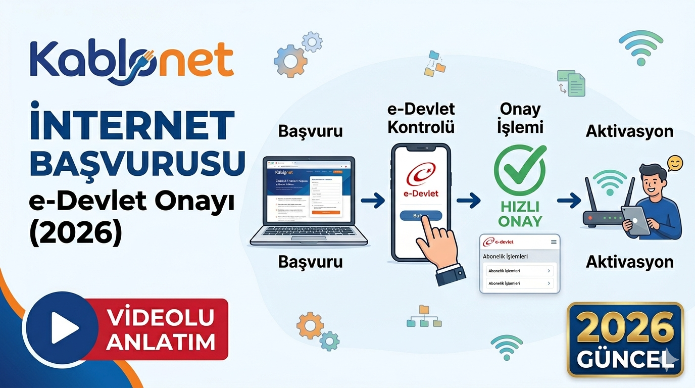 📌 Kablonet İnternet Başvurusu e-Devlet Onayı Nasıl Yapılır? (2026 Rehberi)