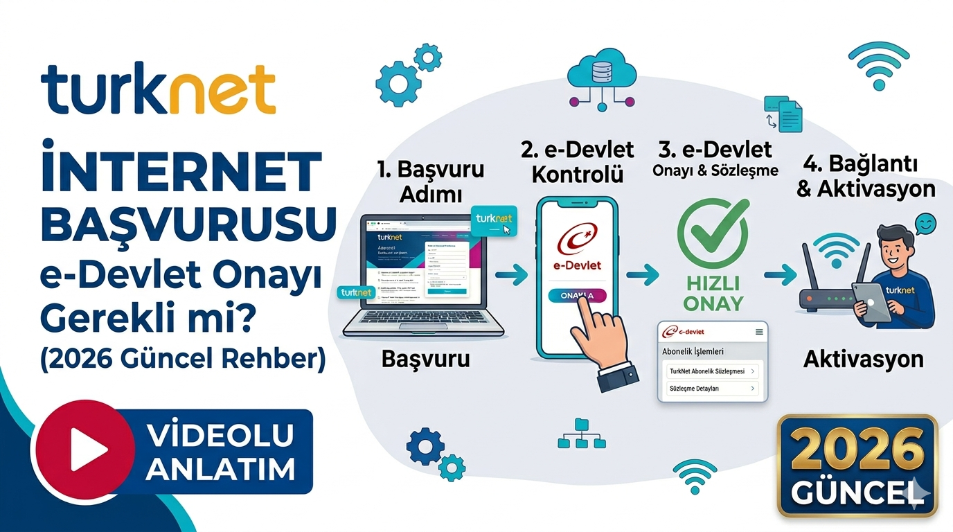 📌 TurkNet İnternet Başvurusu Nasıl Yapılır? e-Devlet Onayı Gerekli mi? (2026 Güncel Rehber)