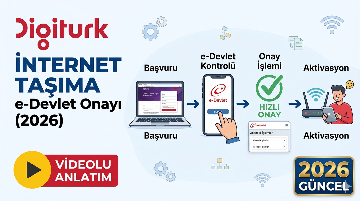 📌Digiturk İnternet Taşıma e-Devlet Onay Süreci I Videolu anlatım (2026 Rehberi)