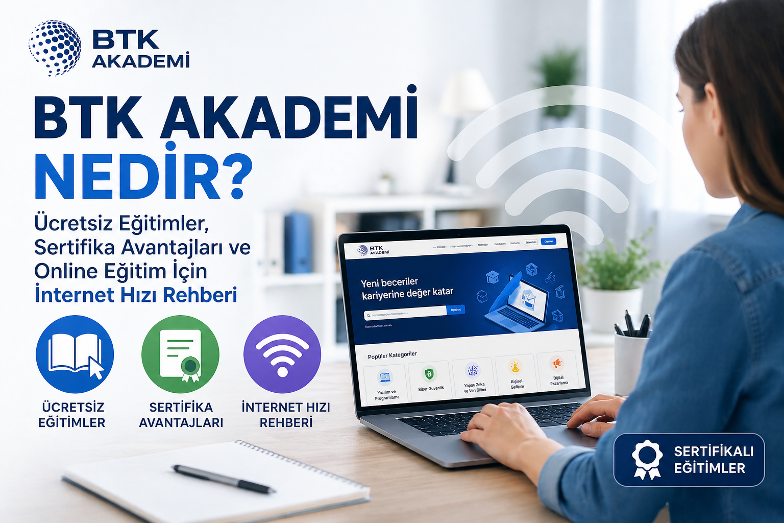 BTK Akademi Nedir? Ücretsiz Eğitimler, Sertifika Avantajları ve Online Eğitim İçin İnternet Hızı Rehberi