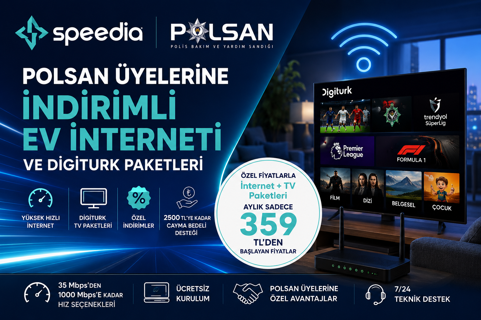 🔥 POLSAN Üyelerine Özel Digiturk Kampanyaları 2026 | 359 TL'den Başlayan Fiyatlarla İnternet ve TV Fırsatları
