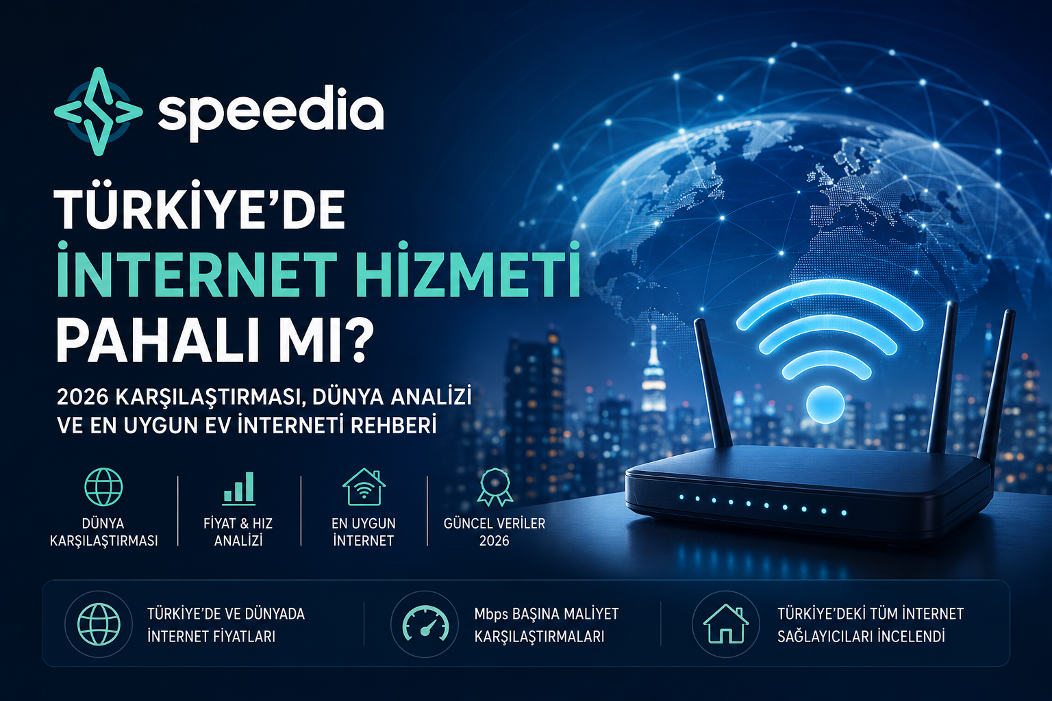 Türkiye'de İnternet Pahalı mı? 2026 Karşılaştırma - Speedia