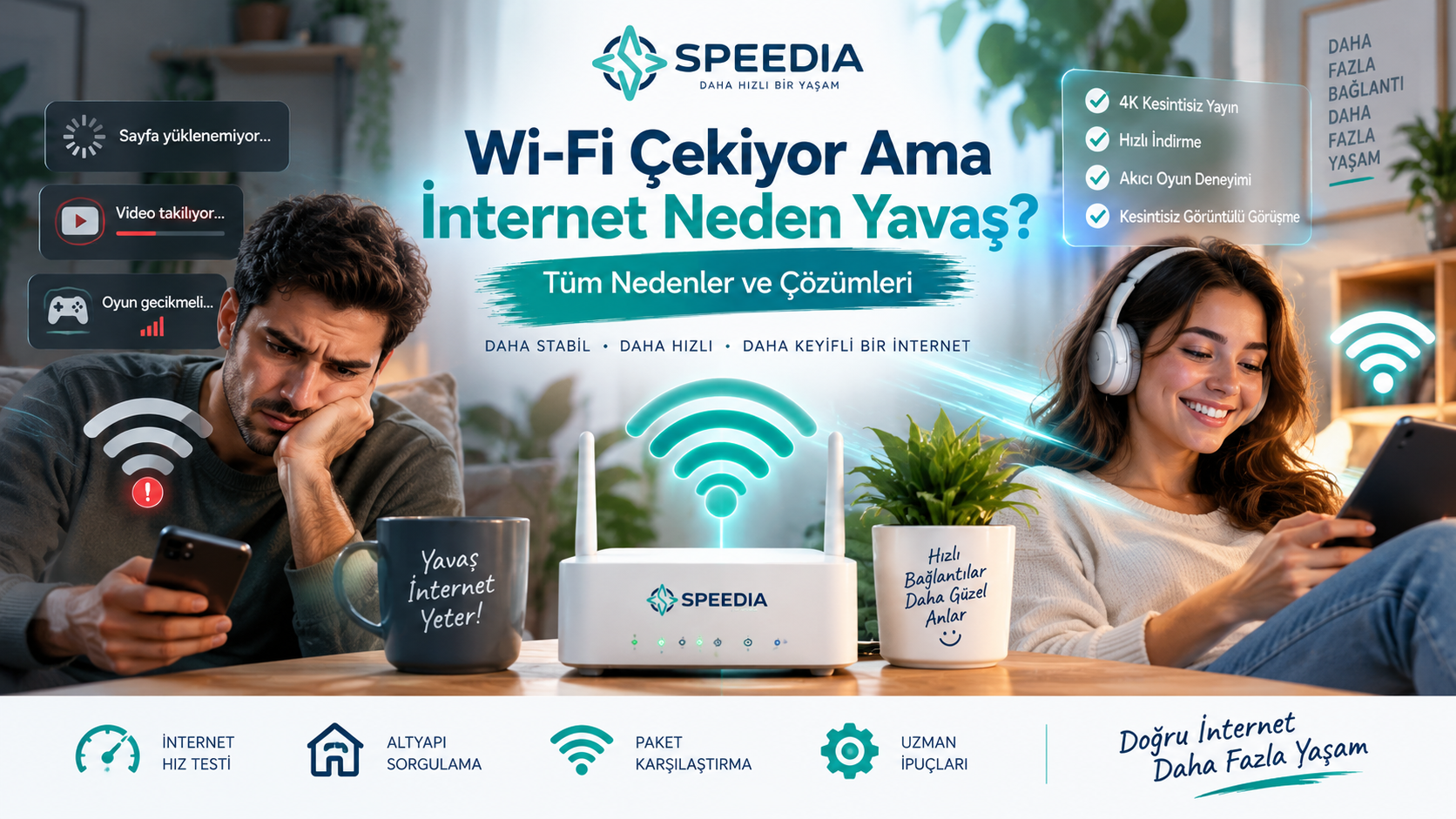 Wi-Fi Çekiyor Ama İnternet Neden Yavaş? - Speedia